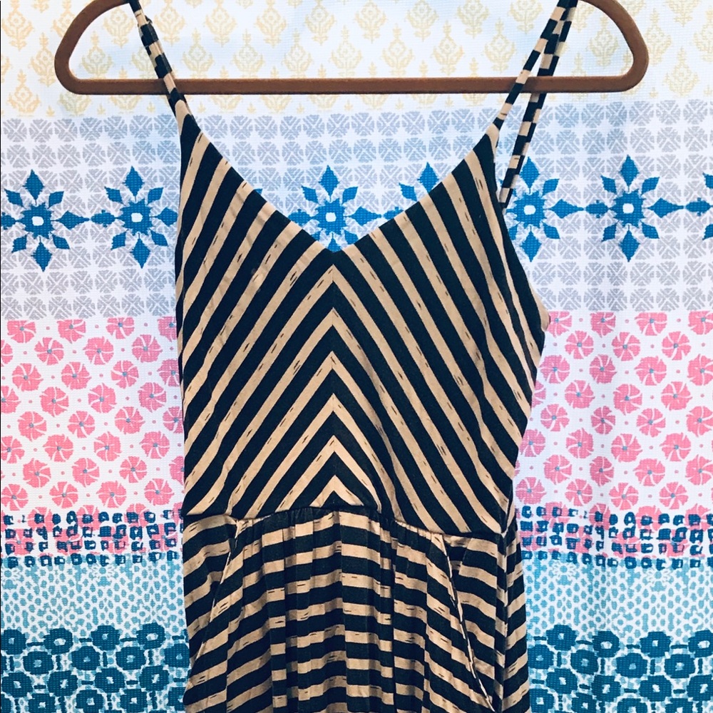 Striped Maxi Dress with Pockets